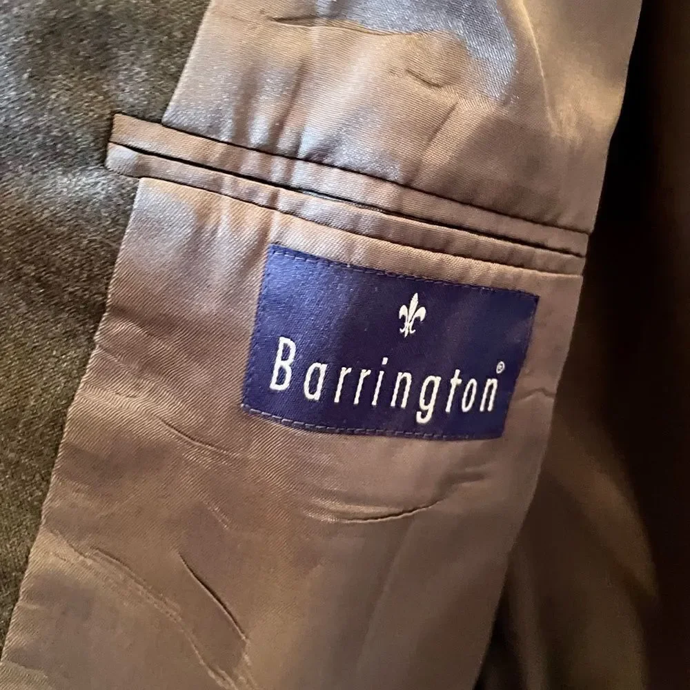 GRAY 2 BUTTON BLAZER BY BARRINGTON SIZE 46R EUC
